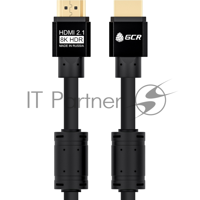 Кабель GCR 2.0m HDMI 2.1, черный, 8K 60Hz, 4K 144Hz, динамический HDR, 4:4:4, Ultra HD, 48.0 Гбит/с, 3 Х экран, ферритовые фильтры, GCR-53660
