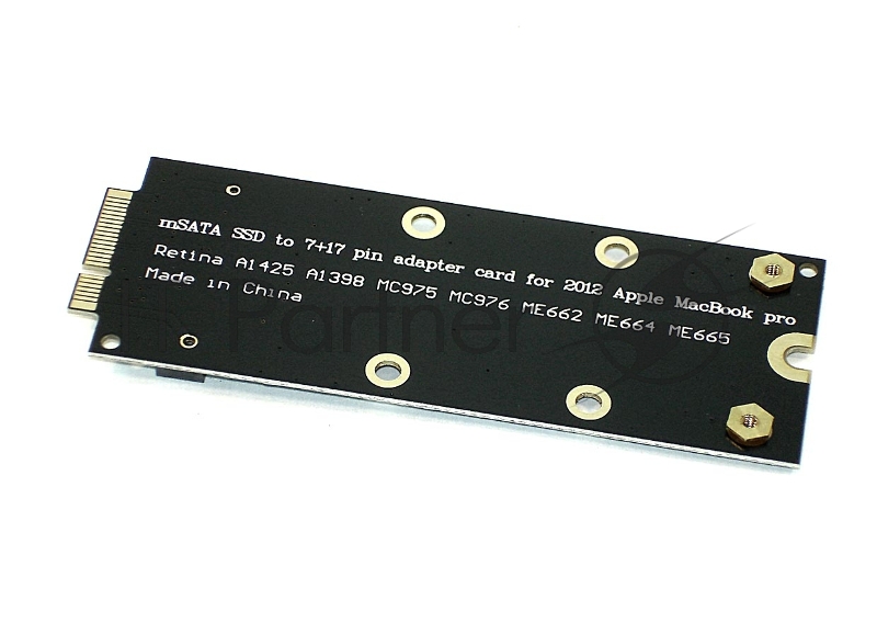 Переходник на SSD mSATA для MacBook Pro 2012-2013гг. A1425 A1398