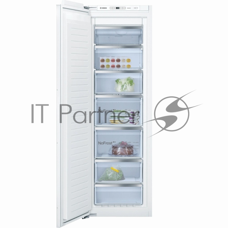Морозильный шкаф Bosch GIN81AEF0U встраиваемый 235л, 1-камерный, генератор льда, 55.8x54.5x177.5см, белый