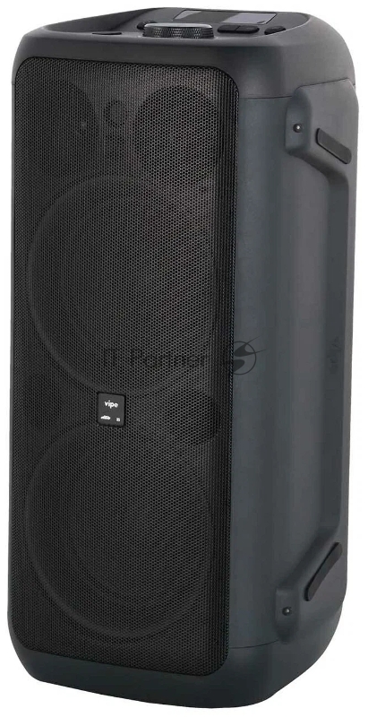 Музыкальная система VIPE NITROX5. 80 Вт. Bluetooth 5.0. 3 режима LED подсветки. 7 цветов. 12 часов без подзарядки. Дисплей. IPX4. FM радио. AUX. USB: Зарядка 5В/1А. Вх