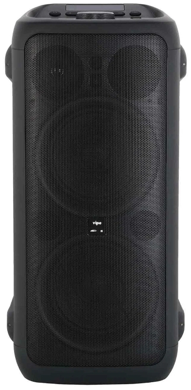 Музыкальная система VIPE NITROX5. 80 Вт. Bluetooth 5.0. 3 режима LED подсветки. 7 цветов. 12 часов без подзарядки. Дисплей. IPX4. FM радио. AUX. USB: Зарядка 5В/1А. Вх