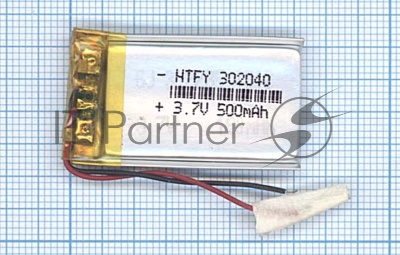 Аккумулятор Li-Pol (батарея) 3*20*40мм 2pin 3.7V/500mAh