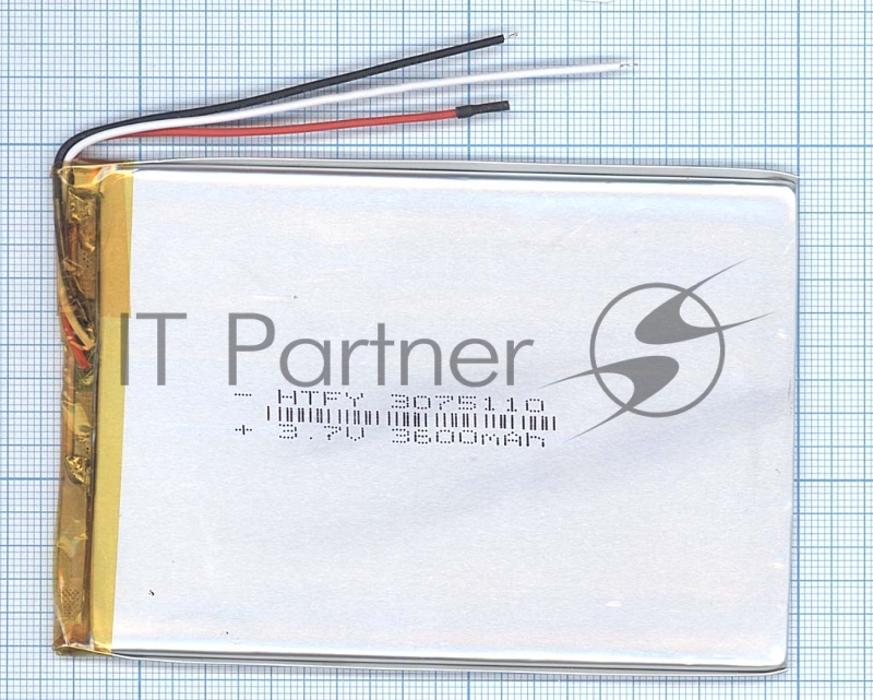 Аккумулятор Li-Pol (батарея) 3*75*110мм 3pin 3.7V/3600mAh