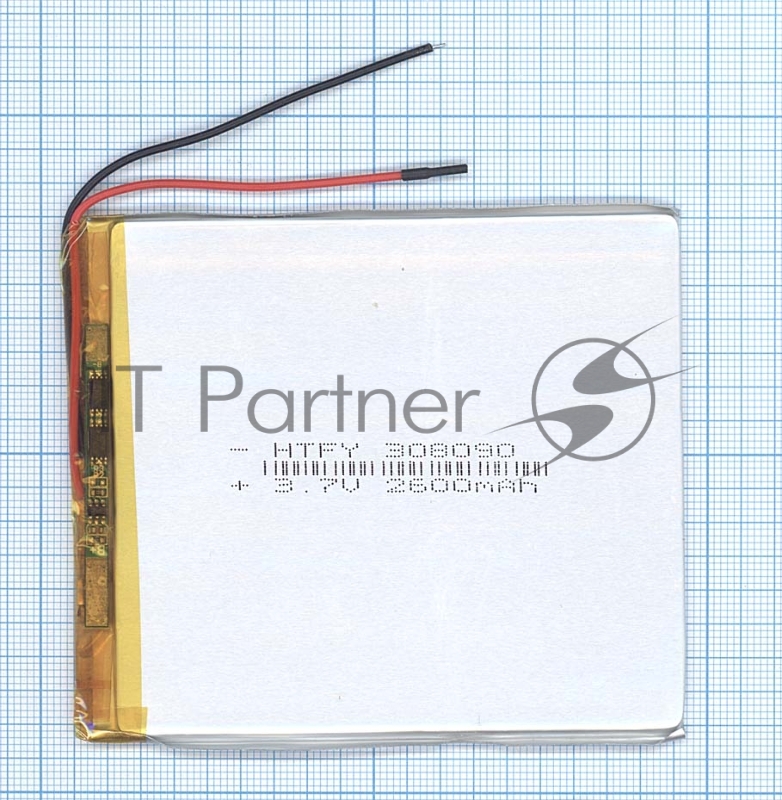 Аккумулятор Li-Pol (батарея) 3*80*90мм 2pin 3.7V/2600mAh