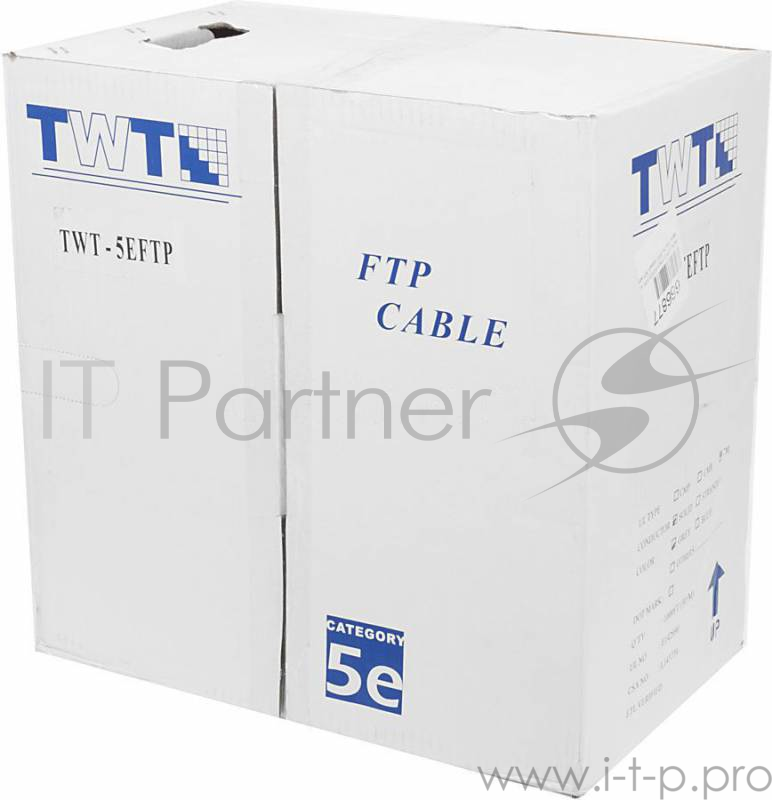 Кабель информационный Lanmaster TWT-5EFTP кат.5е SF/UTP общий экран в оплётке 4X2X24AWG PVC внутренн