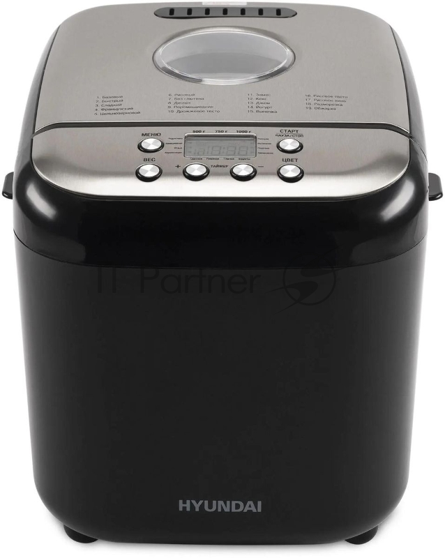 Хлебопечь Hyundai HYBM-3087 600Вт черный/серебристый