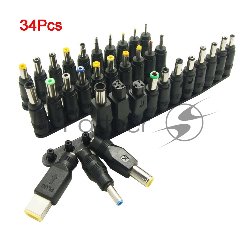Набор из 34-х разъемов переходников для зарядки ноутбуков (34pcs/Set 5.5x2.1mm Multi-type Male Jack)