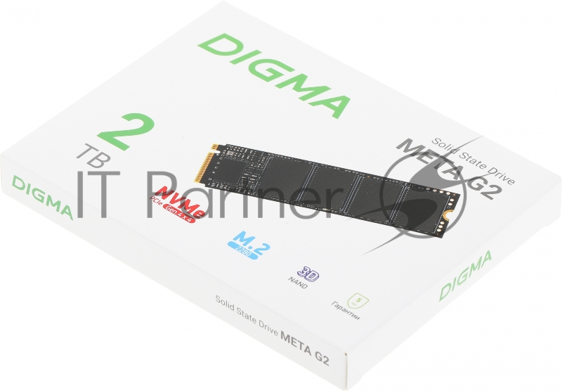 Накопитель SSD Digma PCI-E 4.0 x4 2Tb DGSM4002TG23T Meta G2 M.2 2280