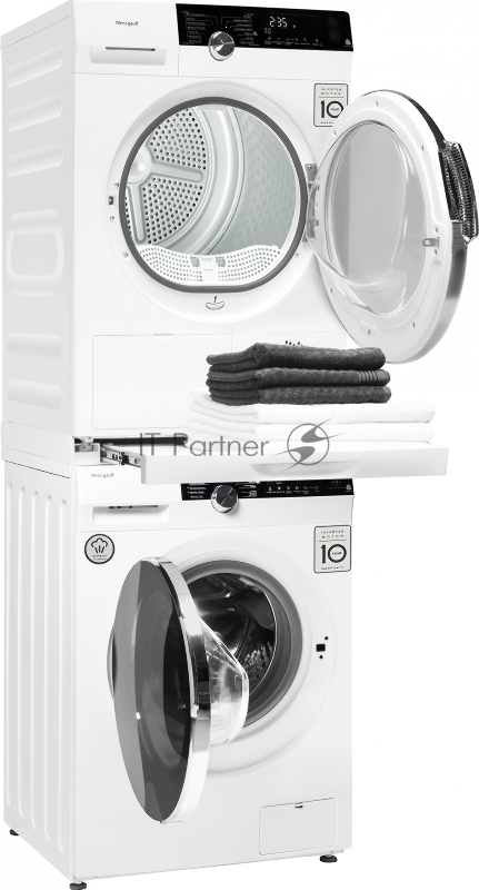 Сушильная машина Weissgauff WD 599 DC Inverter Heat Pump кл.энер.:A+++ макс.загр.:8кг белый