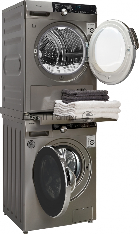 Сушильная машина Weissgauff WD 599 DC Inverter Heat Pump Silver кл.энер.:A+++ макс.загр.:9кг серебристый