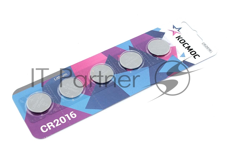 Батарейка Космос CR2016 5 шт.