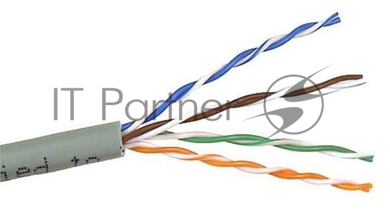 Кабель TWT UTP, серии XS, 4 пары, Кат.5e, PVC, серый, 305 метров