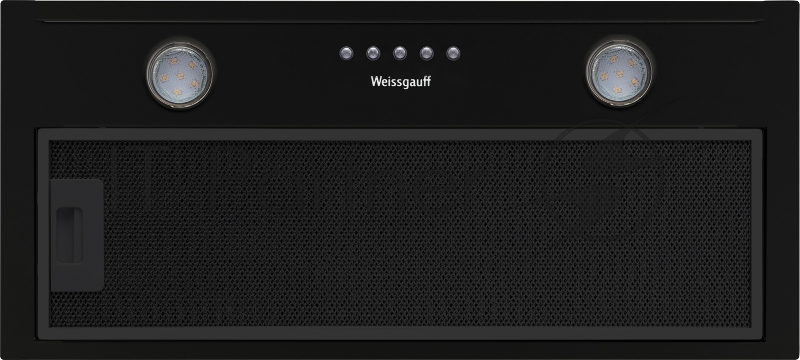 Вытяжка встраиваемая Weissgauff ALPHA 60 PB BL черный управление: кнопочное (1 мотор)