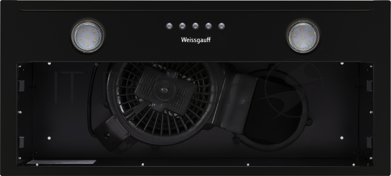 Вытяжка встраиваемая Weissgauff ALPHA 60 PB BL черный управление: кнопочное (1 мотор)