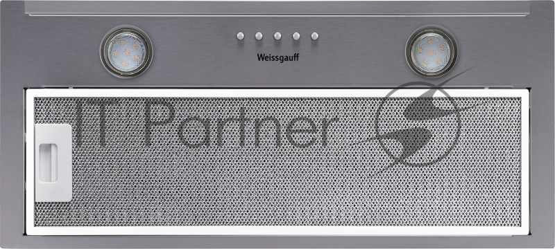 Вытяжка встраиваемая Weissgauff ALPHA 60 PB IX нержавеющая сталь управление: кнопочное (1 мотор)