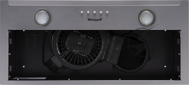 Вытяжка встраиваемая Weissgauff ALPHA 60 PB IX нержавеющая сталь управление: кнопочное (1 мотор)