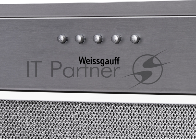 Вытяжка встраиваемая Weissgauff ALPHA 60 PB IX нержавеющая сталь управление: кнопочное (1 мотор)