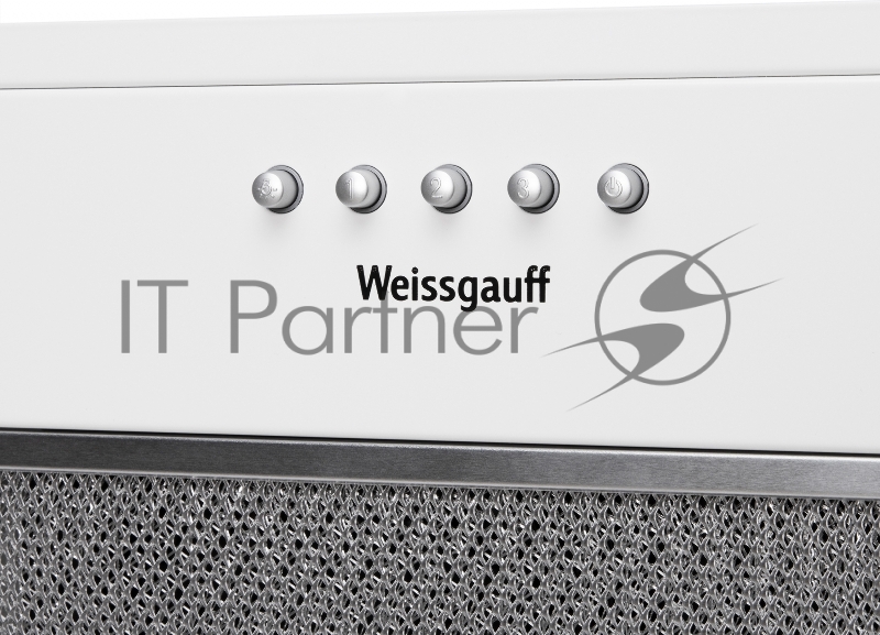 Вытяжка встраиваемая Weissgauff ALPHA 60 PB WH белый управление: кнопочное (1 мотор)