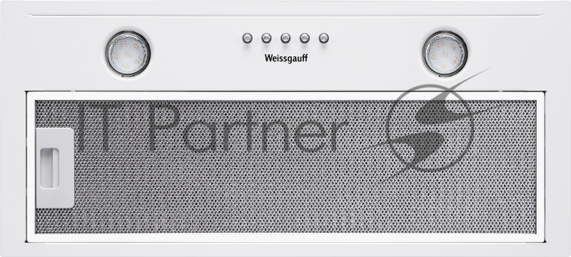 Вытяжка встраиваемая Weissgauff ALPHA 60 PB WH белый управление: кнопочное (1 мотор)