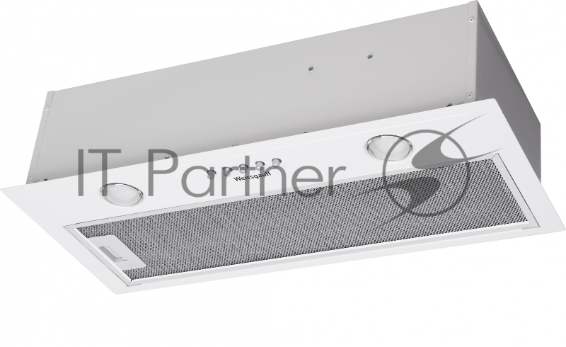 Вытяжка встраиваемая Weissgauff ALPHA 60 PB WH белый управление: кнопочное (1 мотор)