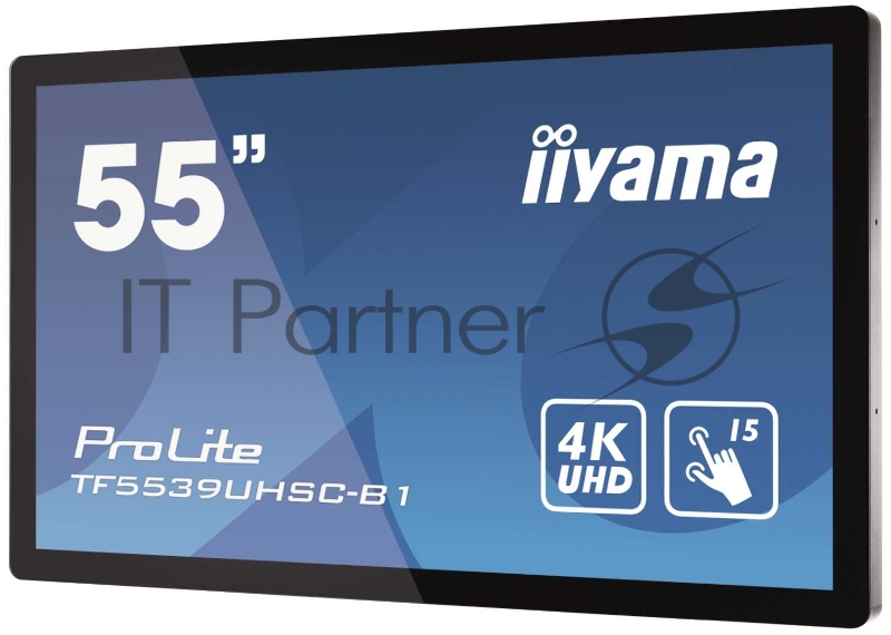 Монитор Iiyama 55 Touchscreen LCD monitor UHD 4K, VGA, 2xHDMI, DP, USB, open frame, PCAP, 3840x2160, 1A1DP2H, Face-up