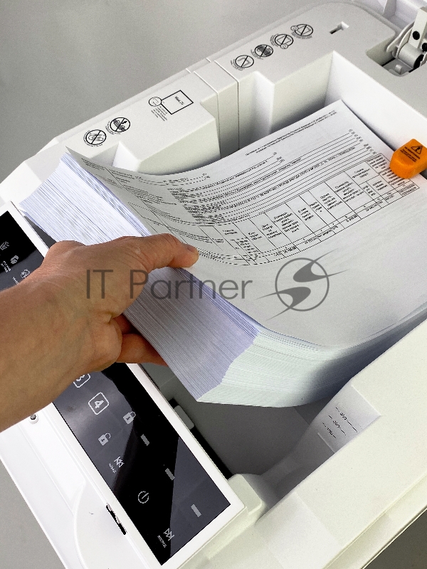 Уничтожитель документов ГЕЛЕОС АП55-5, DIN P-5 (5 ур-нь секр.), фрагмент 1,9х12мм, АВТОПОДАЧА 400 лист (70г/м2), пл.карты/скрепки/скобы, 55 литров