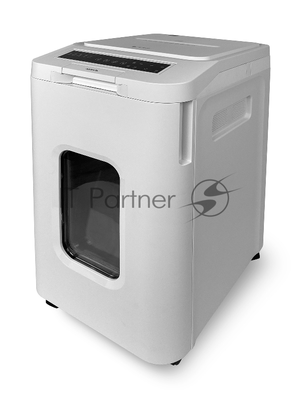 Уничтожитель документов ГЕЛЕОС АП55-5, DIN P-5 (5 ур-нь секр.), фрагмент 1,9х12мм, АВТОПОДАЧА 400 лист (70г/м2), пл.карты/скрепки/скобы, 55 литров