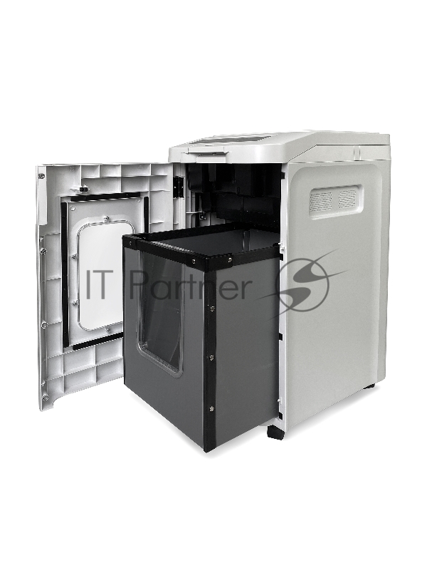 Уничтожитель документов ГЕЛЕОС АП55-5, DIN P-5 (5 ур-нь секр.), фрагмент 1,9х12мм, АВТОПОДАЧА 400 лист (70г/м2), пл.карты/скрепки/скобы, 55 литров