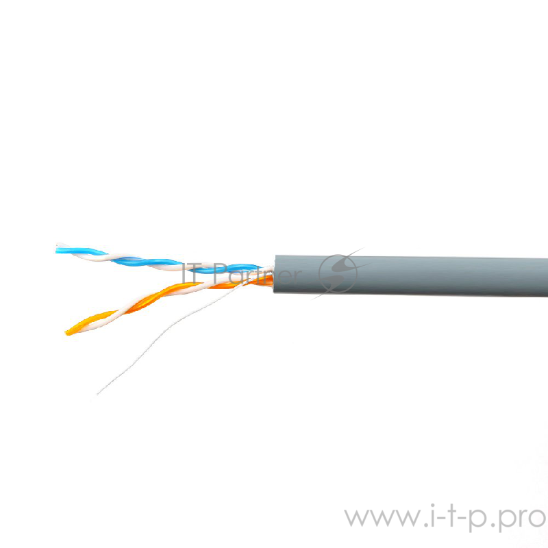 Кабель SkyNet Light UTP indoor 2x2x0,46, медный, FLUKE TEST, кат.5e, однож., 305 м, box, серый