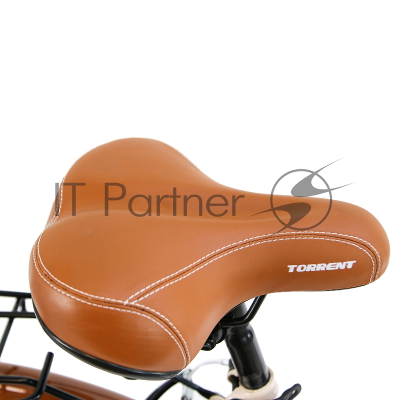 Велосипед TORRENT Discovery (рама сталь 16 складная, дорожный, 1скорость, колеса 24д., корзина) 24 / 16 / Бежевый