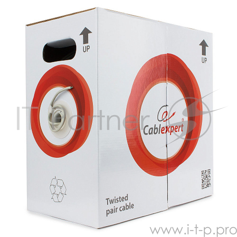 Кабель FTP Cablexpert FPC-5004E-SO кат.5e медь однож. экран, 305м pullbox, серый