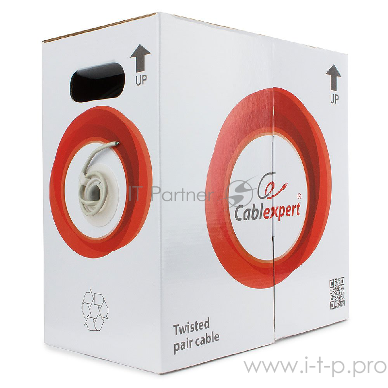 Кабель FTP Cablexpert FPC-5004E-SO кат.5e медь однож. экран, 305м pullbox, серый