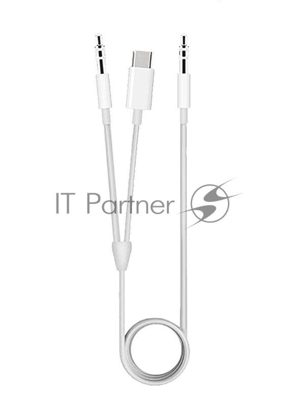 Аудио Адаптер MH-CM30 Type-C - 3,5mm plug 2 in 1 AUX (белый)