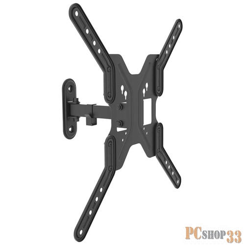 Кронштейн TRESS WM 25441M черный 23-55 180 градусов. Вылет от стены 68-190 мм. Крепление стандарта VESA 75х75, 100х100, 100х200, 200х200, 200х300, 300х300, 300х400, 400х400 мм