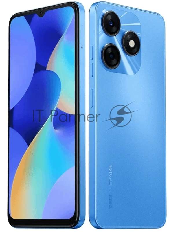 Смартфон Tecno KI5q SPARK 10 128+8 Meta Blue, 6.56 20:9 1612 x 720,42,3 ГГц+ 41,8 ГГц, 8 Core, 8GB RAM, 128GB, up to 1TB flash, 50 Мп + AI/8Мп,2 Sim,2G,3G,LTE, BTv5.0, WiFi 802.11 a/b/g/n/ac,NFC,GPS/AGPS,GLONAS 5000mAh, Androi