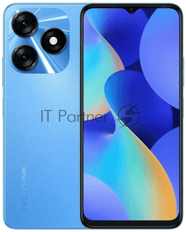 Смартфон Tecno KI5q SPARK 10 128+8 Meta Blue, 6.56 20:9 1612 x 720,42,3 ГГц+ 41,8 ГГц, 8 Core, 8GB RAM, 128GB, up to 1TB flash, 50 Мп + AI/8Мп,2 Sim,2G,3G,LTE, BTv5.0, WiFi 802.11 a/b/g/n/ac,NFC,GPS/AGPS,GLONAS 5000mAh, Androi