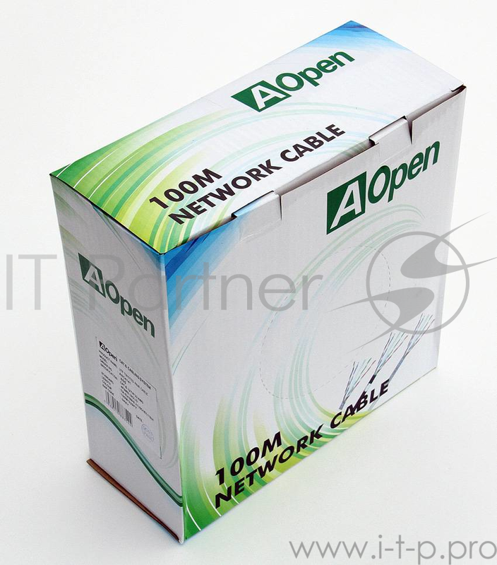 Кабель Aopen/Qust UTP 4 пары кат.6 (бухта 100м) p/n: ANC6141