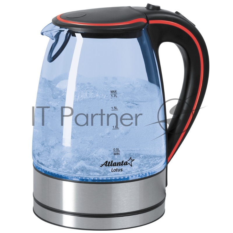 Чайник электрический ATLANTA ATH-691 (black) стеклянный