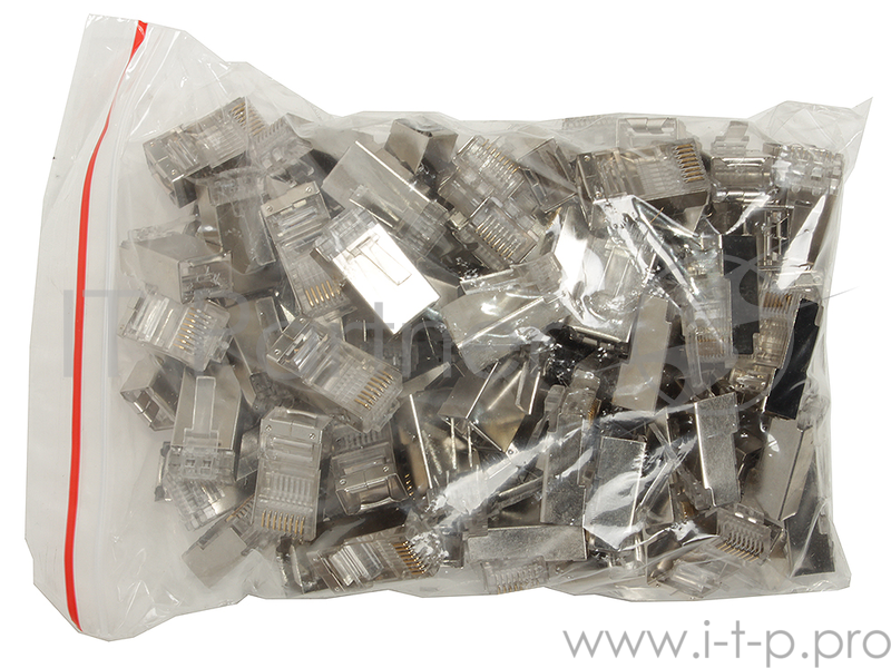 Коннекторы RJ-45 для FTP кабеля 5 кат. экранированный VCOM (VNA2230) ,100 шт в пакете