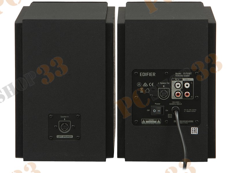 Акустическая система стерео Edifier Studio R1700BT, 2x33Вт, черный (Bluetooth)