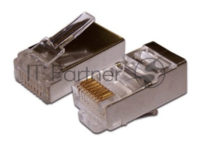 Коннектор медный Lanmaster FTP 100 шт TWT-PL45/S-8P8C RJ45 кат.5e серебристый