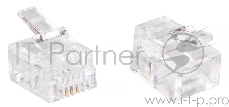 Коннектор RJ-11 Buro TLUS-037 (RJ-11)/100 (коннектор) 6p4c телефон/100шт