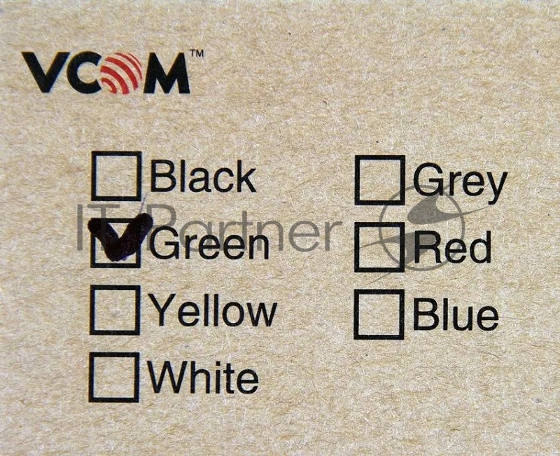 Колпачок пластиковый для вилки RJ-45, зеленый VCOM VNA2204-GR100шт