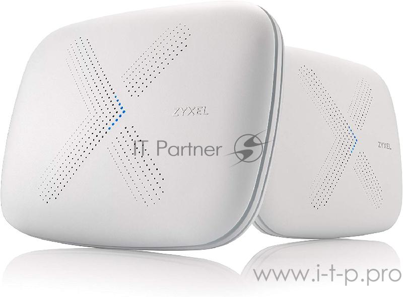 Zyxel Набор из двух Wi-Fi машрутизаторов Zyxel Multy X, AC3000, AC Wave2, MU-MIMO, 802.11a/b/g/n/ac