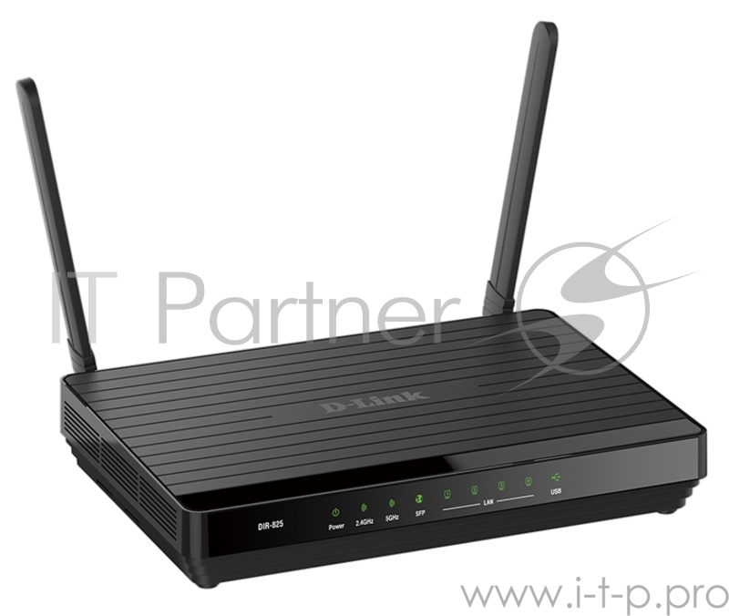 Wi-Fi Маршрутизатор D-Link DIR-825/ACF/F1A Беспроводной двухдиапазонный гигабитный маршрутизатор AC1200 с