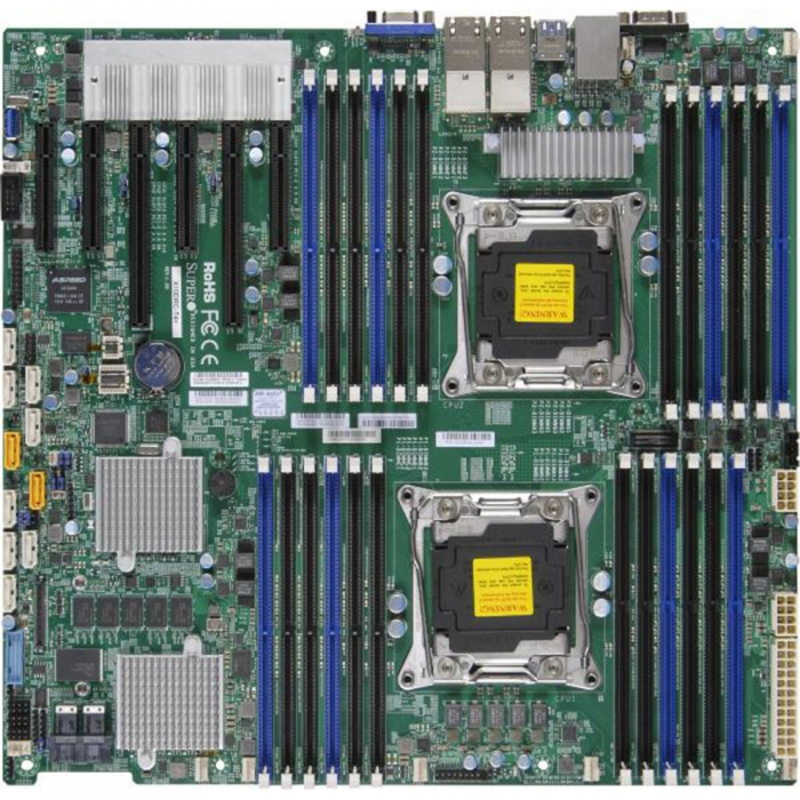 Материнская Плата SuperMicro MBD-X10DRC-LN4+-O Soc-2011 iC612 EEATX 24xDDR4 10xSATA3 SATA RAID iI350