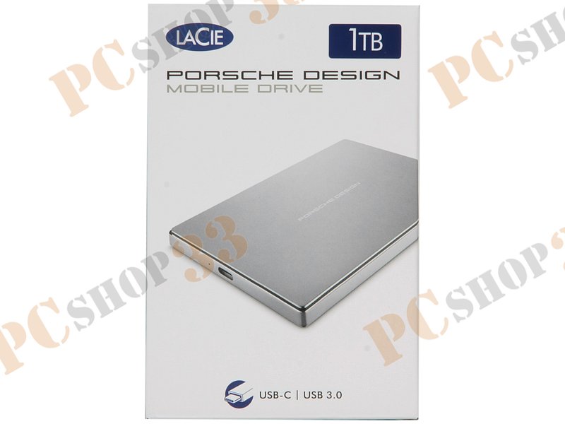 Внешний жесткий диск 1000ГБ 2.5 LaCie Porsche Design Mobile Drive STFD1000400, серебр. (USB3.1)