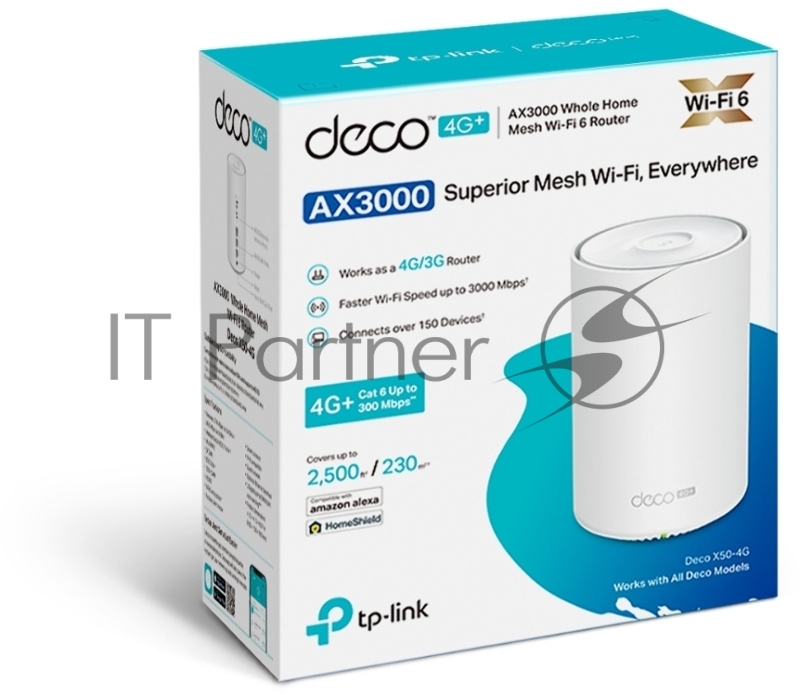 Домашняя Mesh Wi-Fi система с поддержкой 4G+ TP-Link Deco X50-4G(1-pack) AX3000