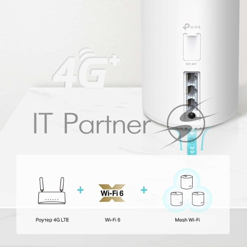 Домашняя Mesh Wi-Fi система с поддержкой 4G+ TP-Link Deco X50-4G(1-pack) AX3000