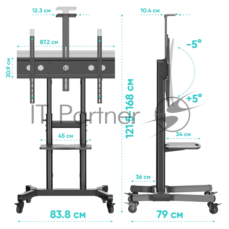 Стойка ONKRON TS1891 черная